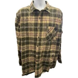 Anchorage Expedition Shirt Men’s size XXL Shacket black Flannel Plaid tan brown
